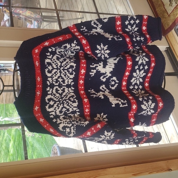 Reywear Handmade in Ecuador 100% Wool Graphic Thick Sz. XL Sweater - Picture 4 of 9